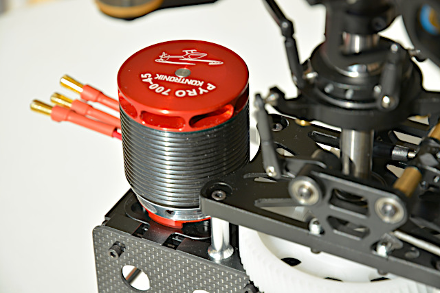 motor mounted on the mechanical assembly