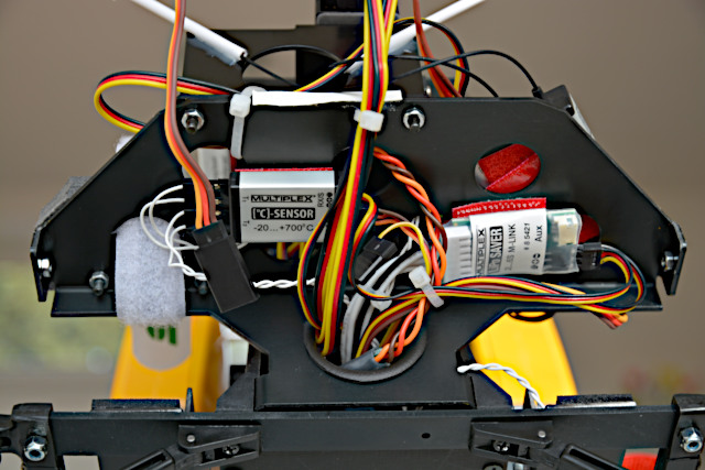 The telemetry sensors under the equipment plate's bottom
